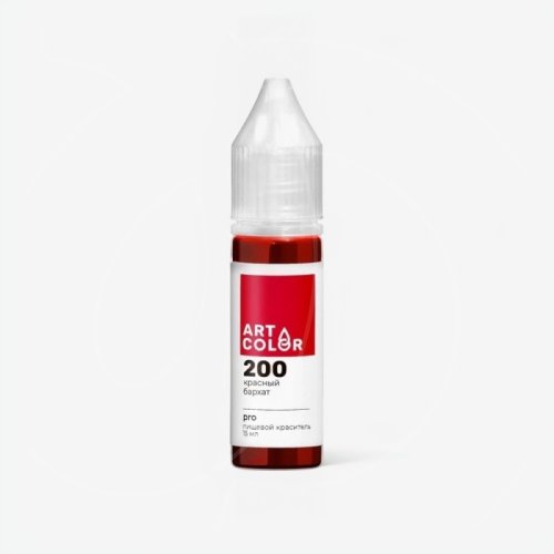 Краситель пищевой гелевый водорастворимый Art Color "Pro 200 Красный бархат" 60 мл ARTC-10455-60